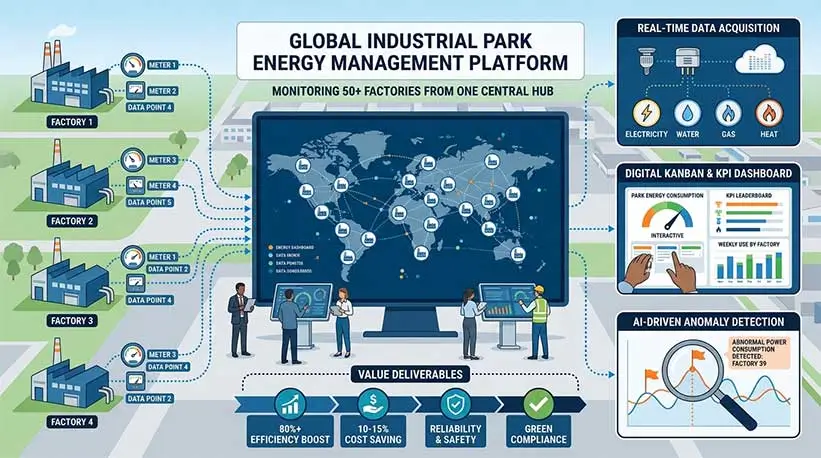 Industrial Park Energy Management Monitoring 50+ Factories from One Platform