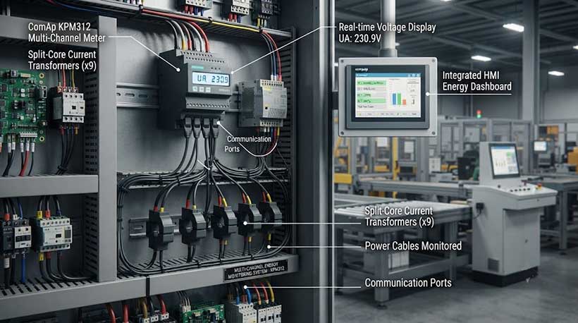 Multi Channel Energy Meter for Industrial Applications