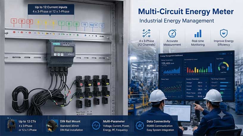 Multi-Circuit Energy Meter for Industrial Energy Management