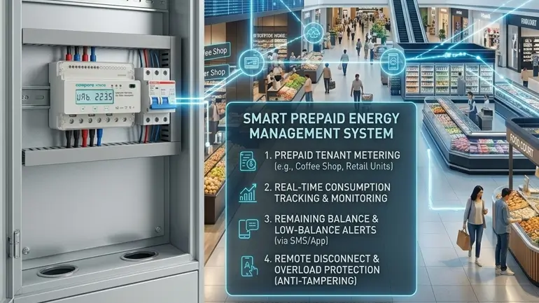 Application Solutions of Prepaid Electricity Meters in Large Shopping Malls and Supermarkets