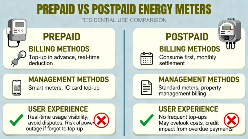 Prepaid VS Postpaid Energy Meters for Residential