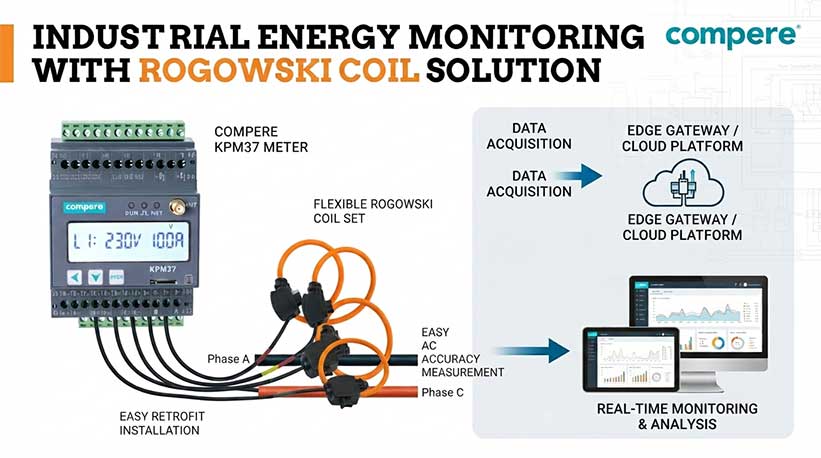 Rogowski Coil Current Transformer for Smart Industrial Energy Monitoring