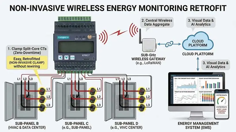 Wireless Energy Monitoring Retrofit Solution for Commercial Buildings
